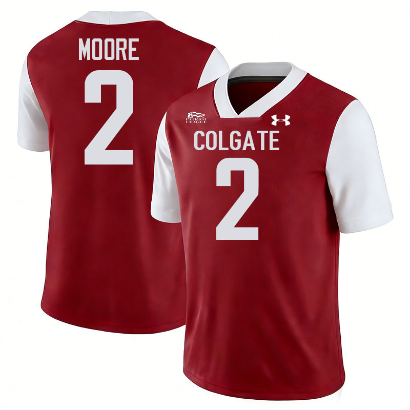 Colgate Raiders #2 Winston Moore College Football Jerseys,Uniforms-Red Colgate Raiders #2 Winston Moore College Football Jerseys,Uniforms-Red